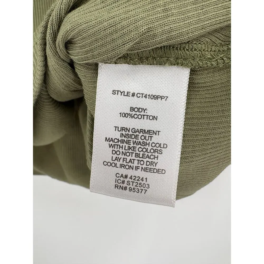 SANCTUARY Top Size XS NEW Sage Green Ribbed Ruched Tank Crew Neck - Picture 7 of 10